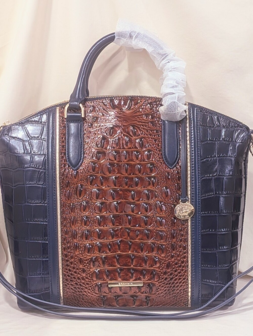 NWT Brahmin Large Duxbury in Navy Vesper